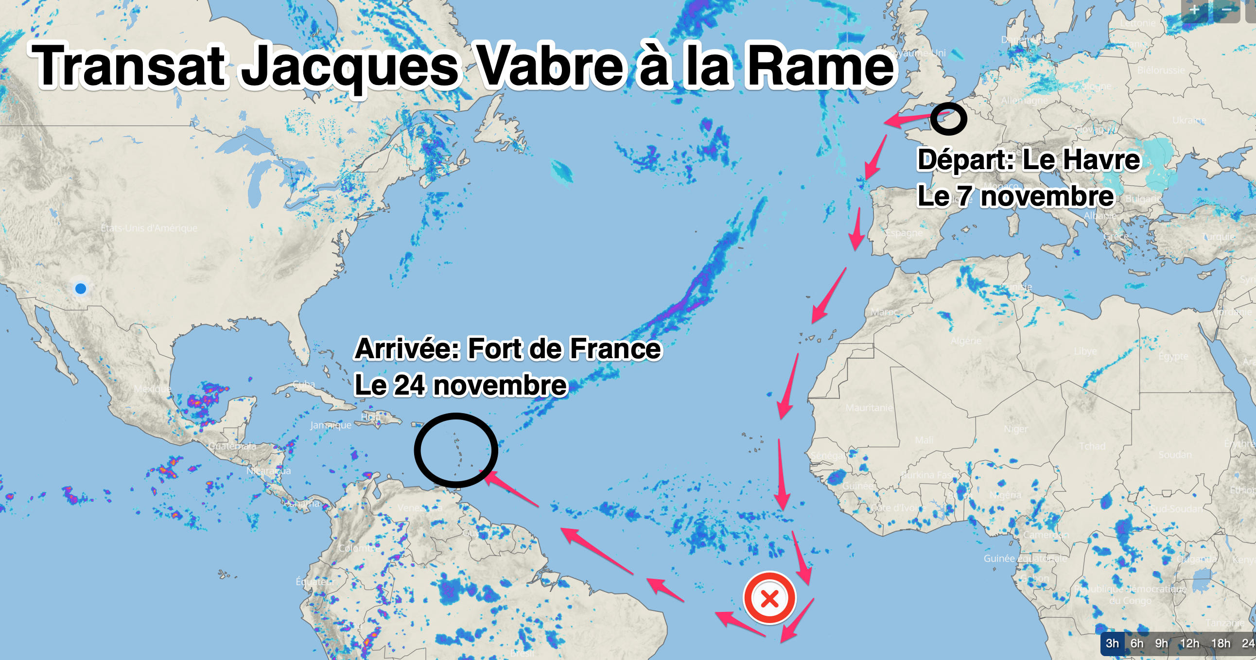 Parcours Transat Jacques Vabre 2021